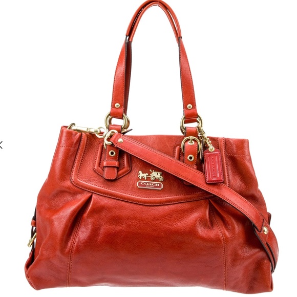 COACH 1941 ORANGE SATCHEL PURSE - Picture 1 of 11